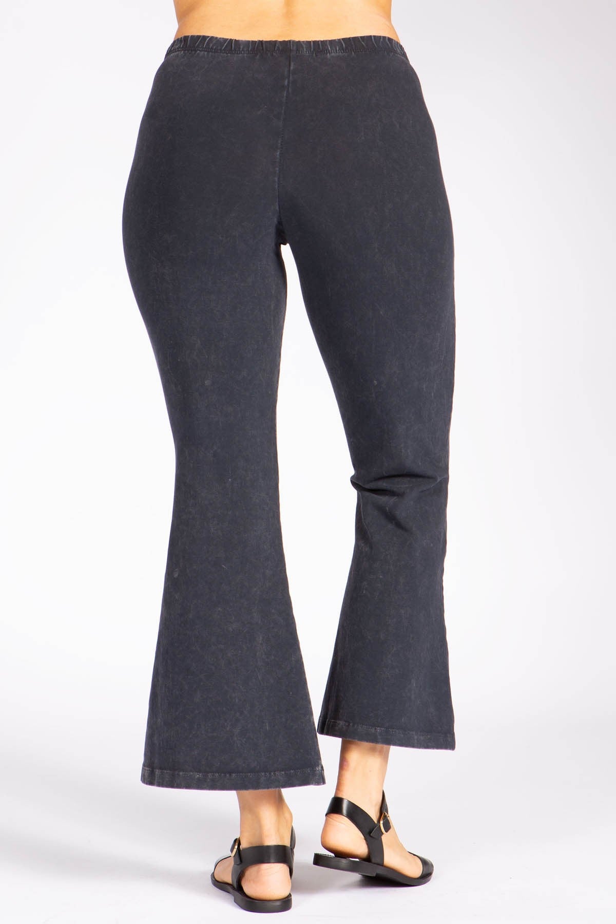 “Angie” Crop Flare Mineral Wash Pants