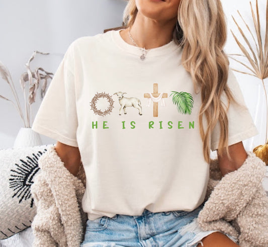 “He is Risen” tee