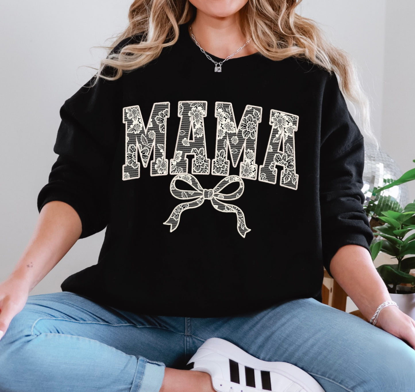 “Mama & Grands” Lace Sweatshirt