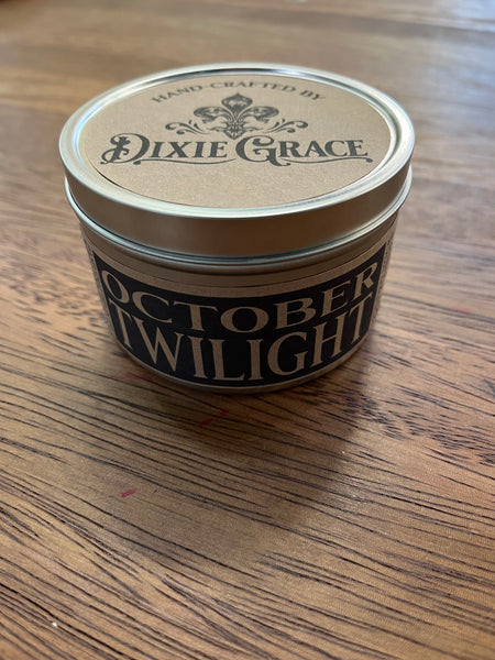 Dixie Grace 8 oz Tin Wood Wick Candle