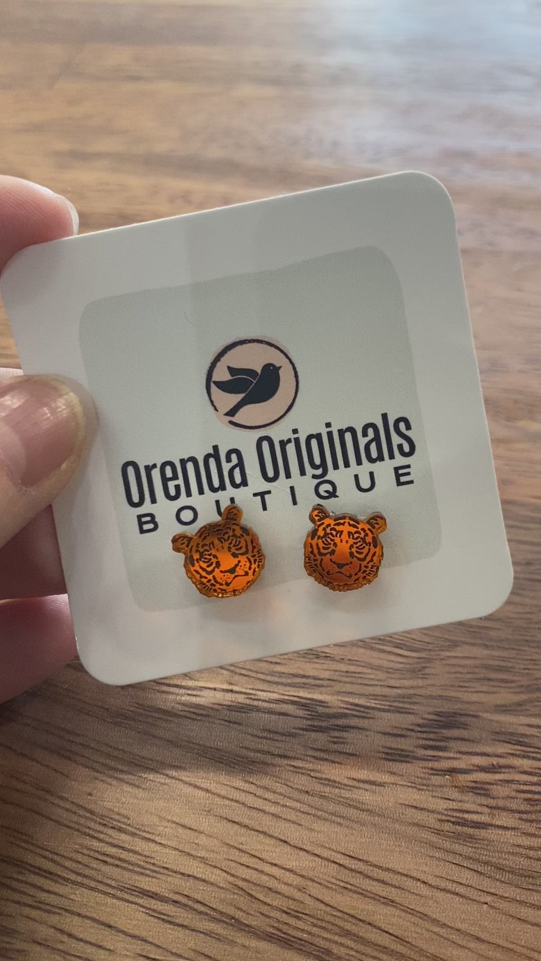Tiger Stud Earrings