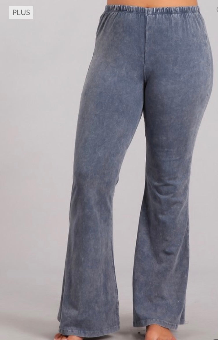 “Farrah” Flare Mineral Wash Pants (many colors)