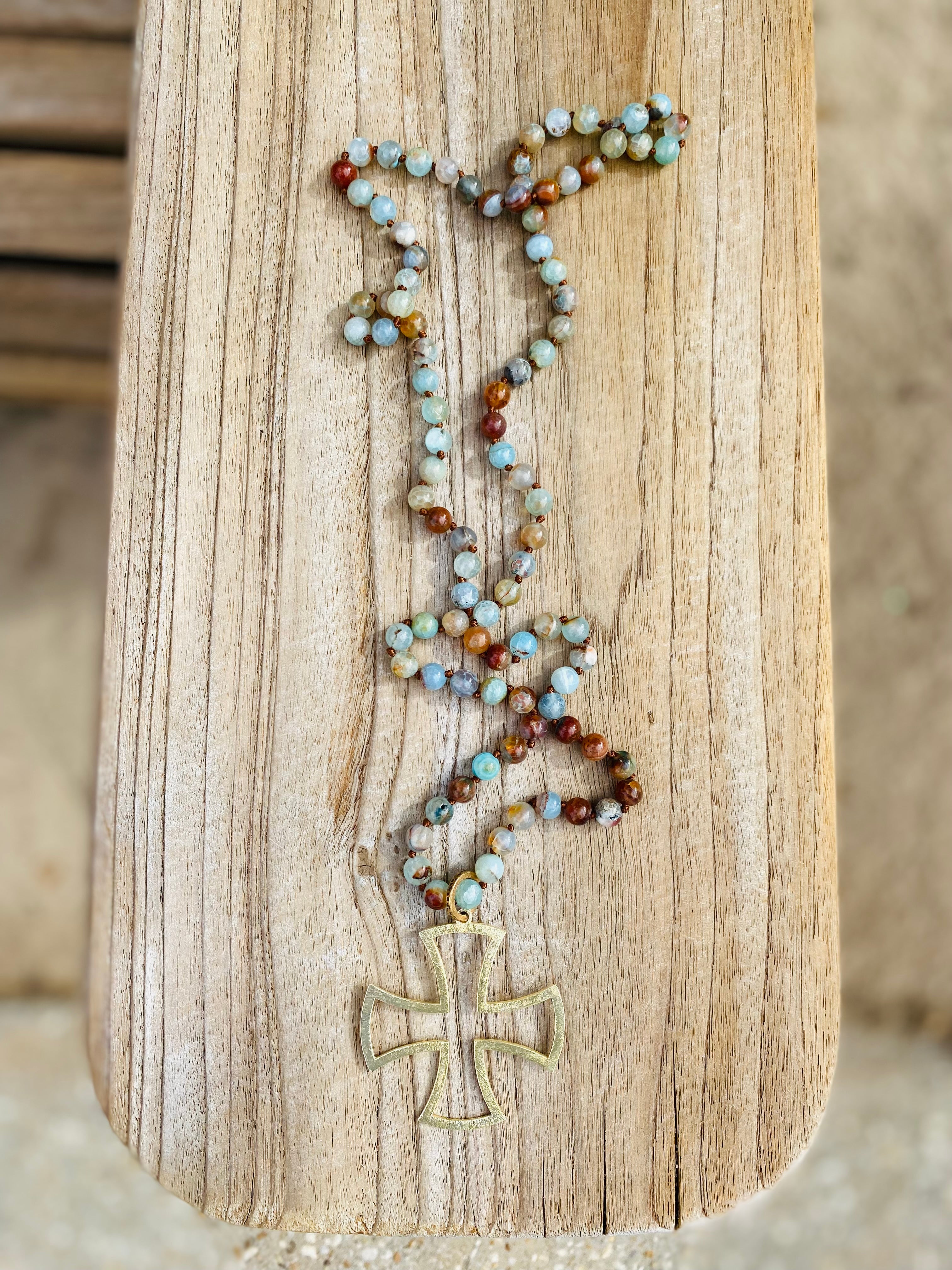 “Oasis” Long Necklace (many colors)
