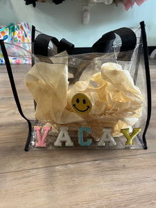 Clear Bags with Letters