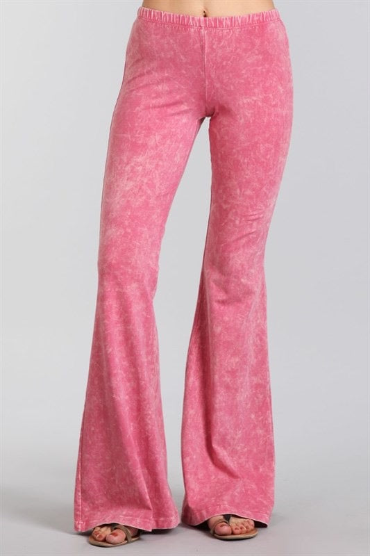 “Farrah” Flare Mineral Wash Pants (many colors)