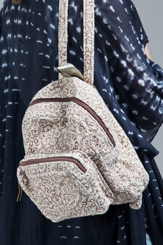“Valerie” Mini Tapestry Backpack