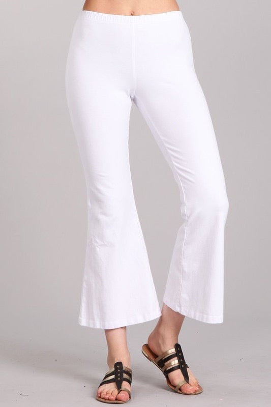 “Angie” Crop Flare Mineral Wash Pants