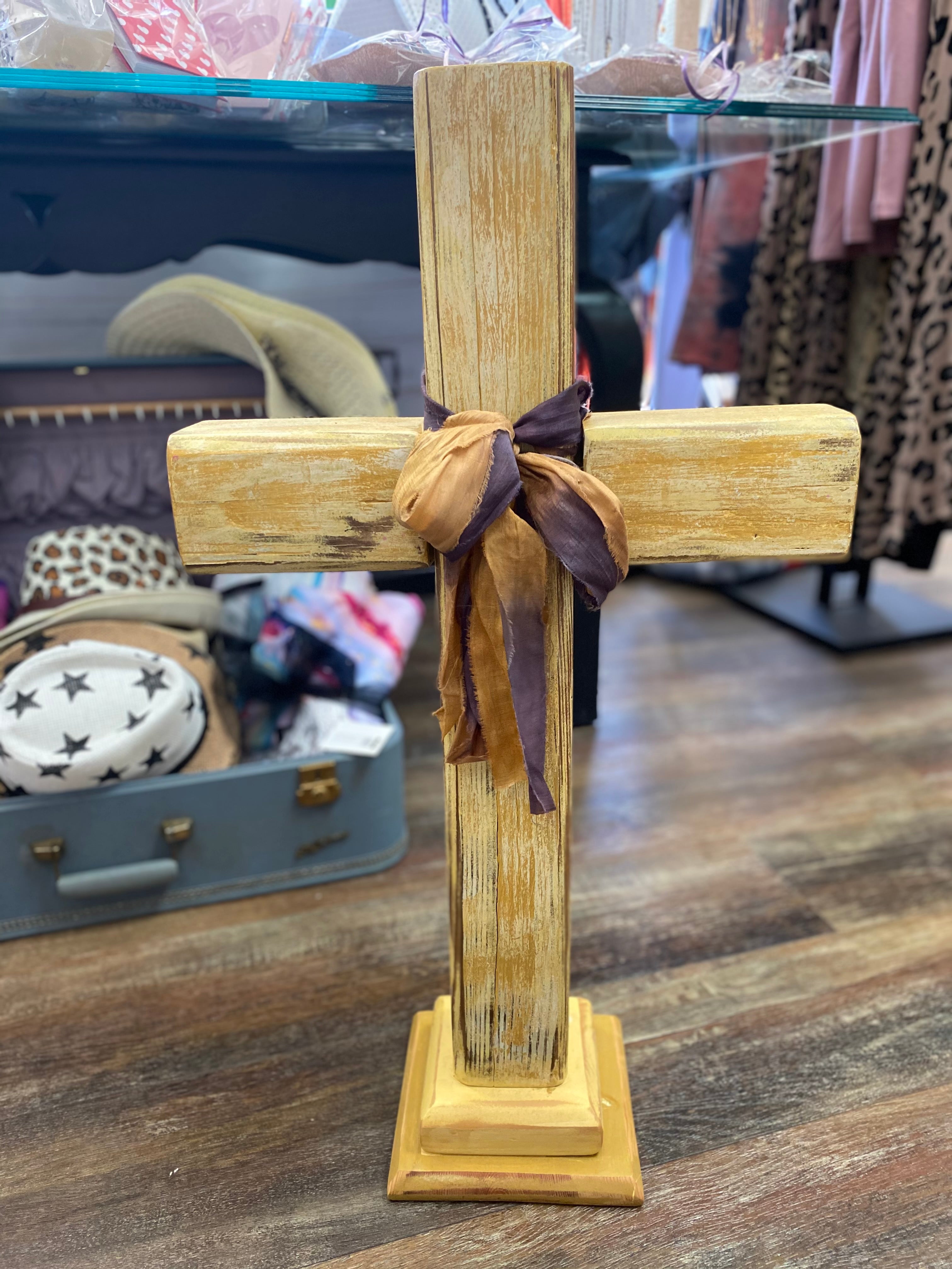 “Golden Opportunity” Handcrafted Wood Cross