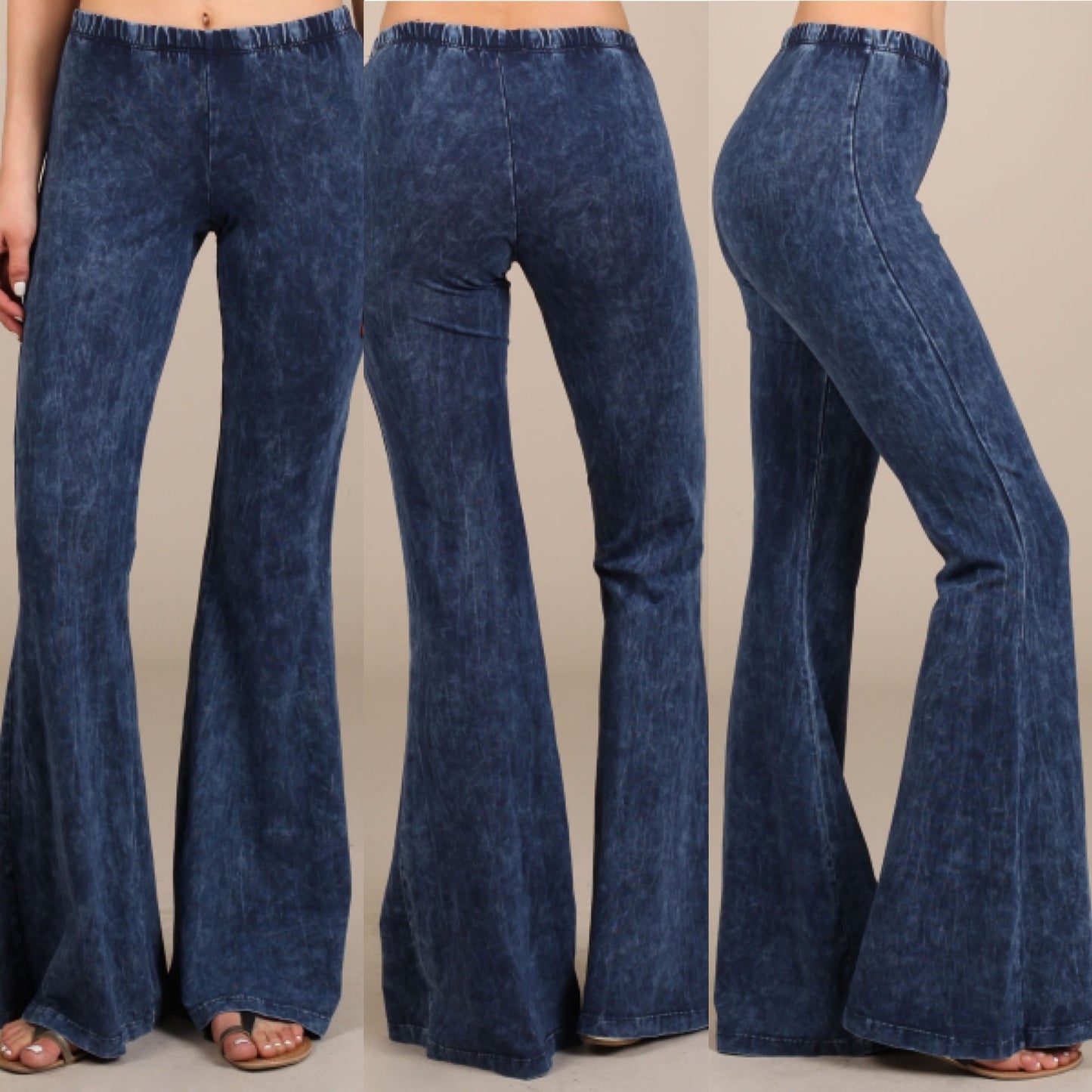 “Farrah” Flare Mineral Wash Pants (many colors)