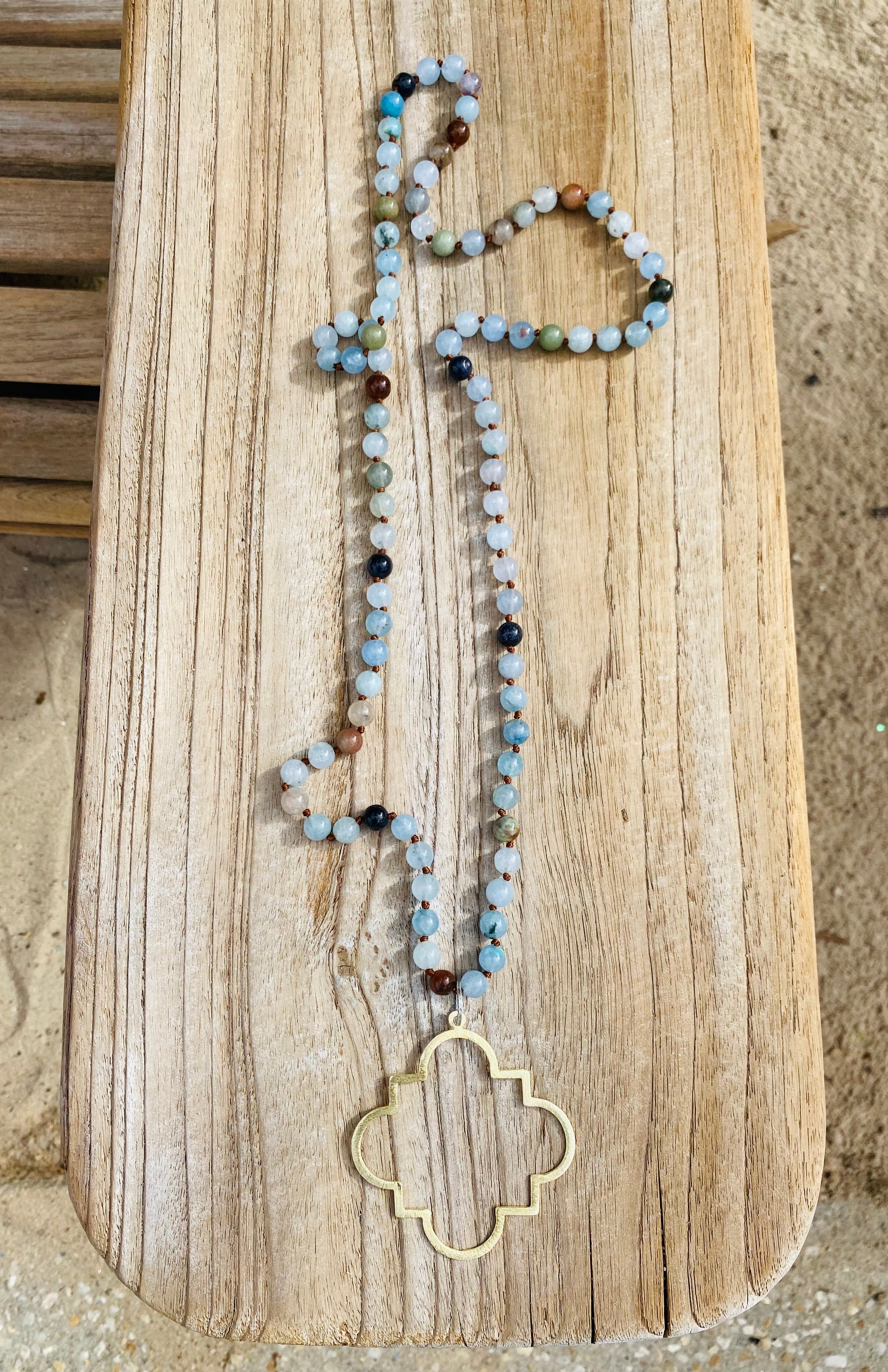 “Oasis” Long Necklace (many colors)
