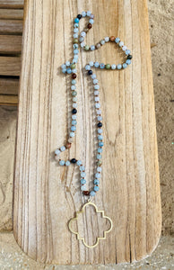 “Oasis” Long Necklace (many colors)