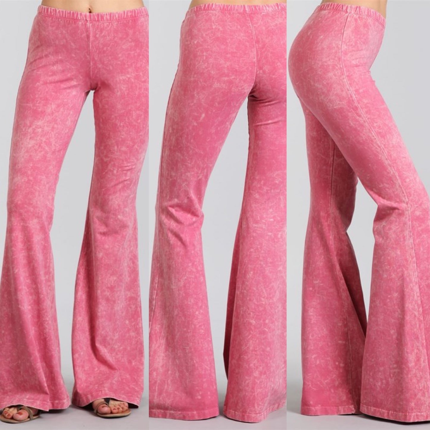 “Farrah” Flare Mineral Wash Pants (many colors)