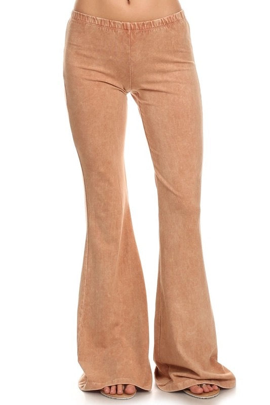 “Farrah” Flare Mineral Wash Pants (many colors)