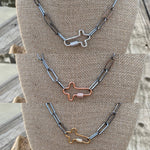 Load image into Gallery viewer, “Darla” Carabiner Necklace
