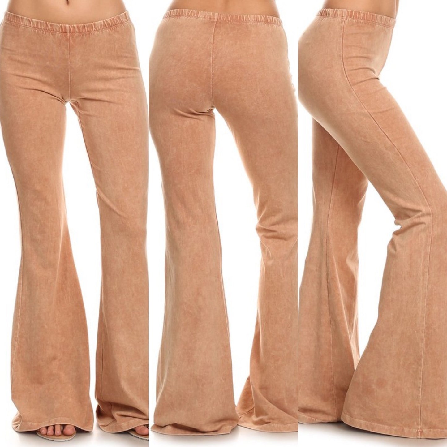 “Farrah” Flare Mineral Wash Pants (many colors)