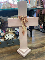 Load image into Gallery viewer, “Petals” Hancrafted Wood Cross

