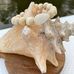 Load image into Gallery viewer, “Aspen” Pearl &amp; Wood Bead Bracelet
