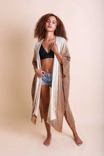 Load image into Gallery viewer, “Take a Vacay” Cover Up Kimono (2 colors)
