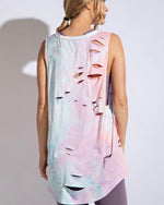 Load image into Gallery viewer, “Got a Crush” Distressed Tie-Dye Top
