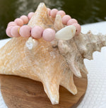 Load image into Gallery viewer, “Aspen” Pearl &amp; Wood Bead Bracelet
