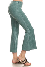 Load image into Gallery viewer, “Angie” Crop Flare Mineral Wash Pants
