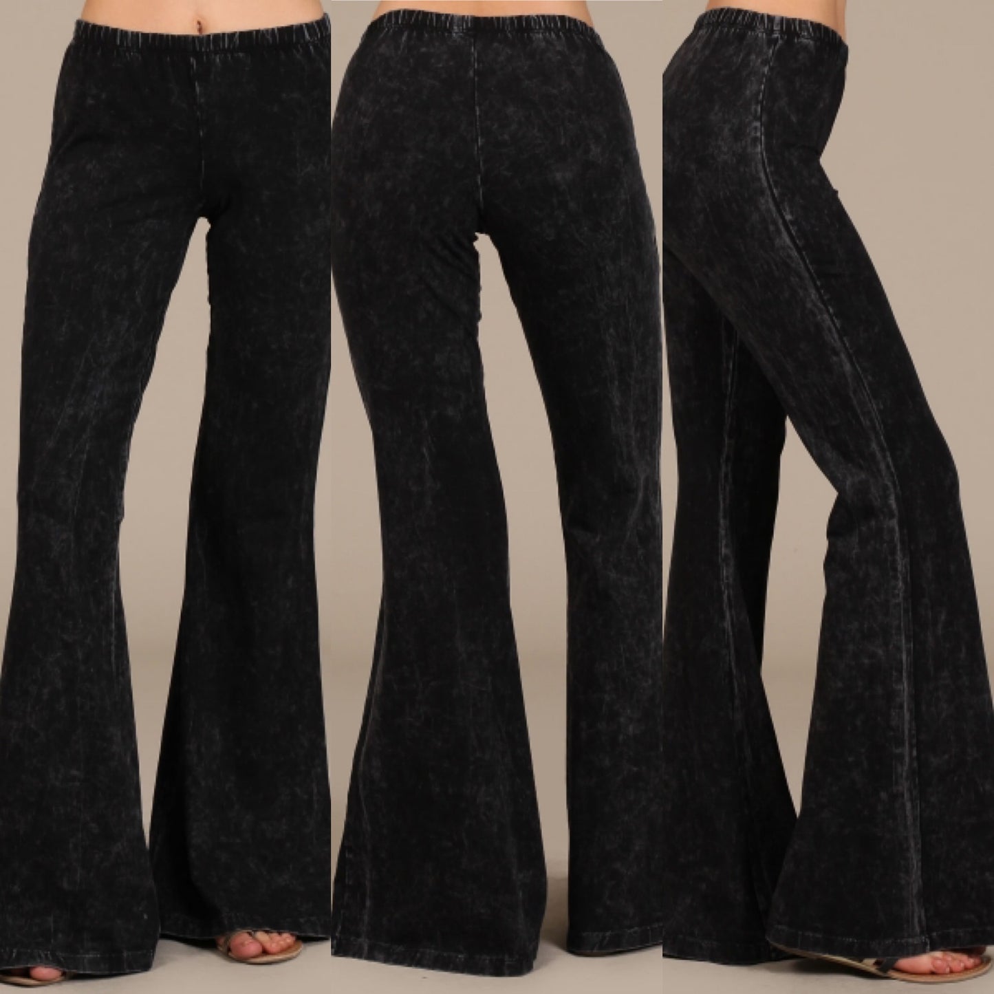 “Farrah” Flare Mineral Wash Pants (many colors)